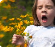 Picture of a child sneezing