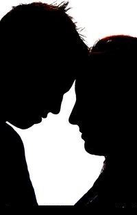Silhouette of man and wife picture