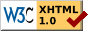 Valid XHTML logo
